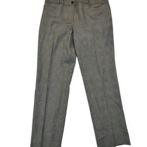 Talbots Curvy Fit‎ Glen Plaid Ankle Pants Women’s 12 Black - White Stretch
